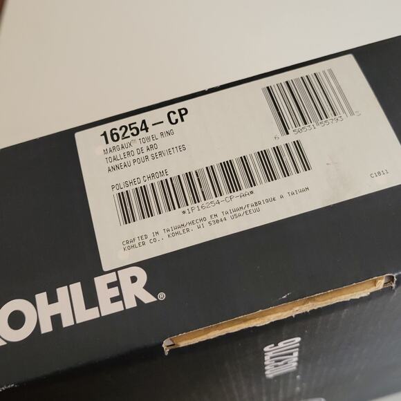 Kohler K-16254-CP Towel Ring Bathroom Hardware Modern Timeless Design Towel Ring - Picture 10 of 12